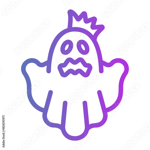 Ghost costume Line Gradient Icon