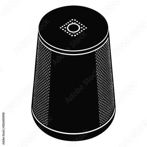 smart speaker on white background