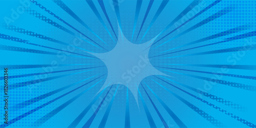 Anime Comic Background. Pop Art Style Background. Pop Up Retro Comic Background. Vector halftone illustration. Vintage background for comic superhero text, speech bubble, message.