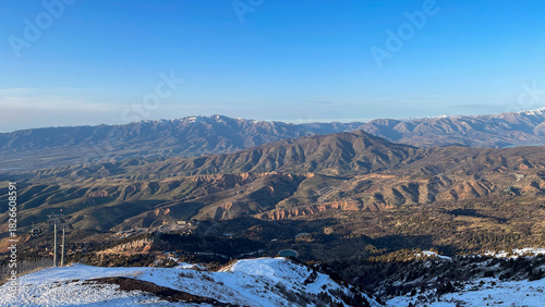 mountain landscape aerial view