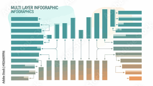 Multi Layer Infographic Showing Stages Or Project Process Visualization
