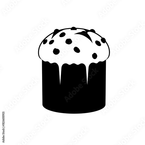 Festive Cake Topped with Dots Simple Design