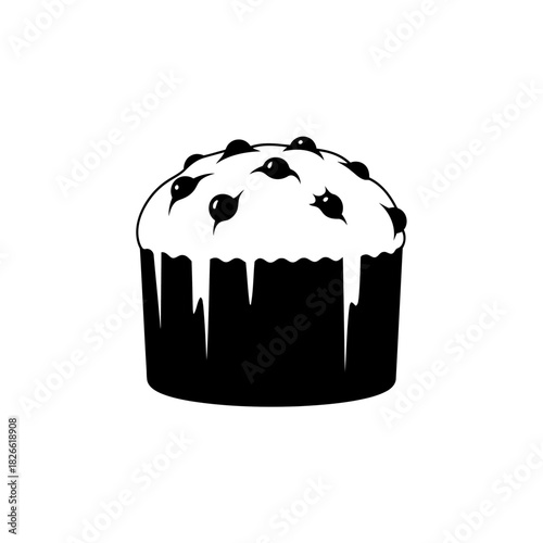 Sweet cake with fruit topping isolated on white