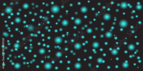 A captivating display of teal spheres against a dark backdrop, creating a mesmerizing and visually stimulating composition with a sense of depth and dimension