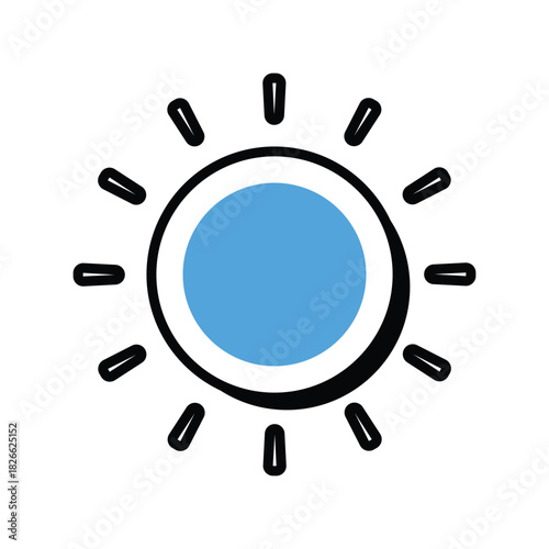 Brightness  icon with white background vector stock illustration