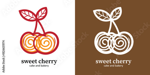 Elegant Cherry Symbol Logo for Beauty and Wellness Brand
