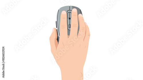 Comfortable hand using ergonomic mouse for enhanced productivity and reduced strain during long work sessions at a modern tech company