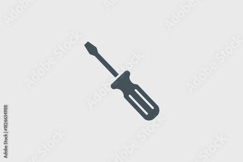 Screwdriver icon simple flat vector illustration isolated on white background for repair and construction concepts