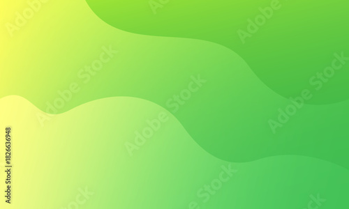 Abstract green yellow background with waves. Vector illustration