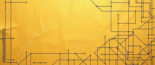 Technical schematic lines on a textured paper, geometric design elements,  industrial,  engineering