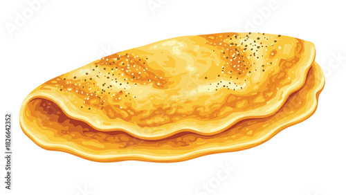 Delicious golden crepe with sprinkles, perfect for breakfast menus and delightful culinary projects, adding a touch of sweetness and warmth