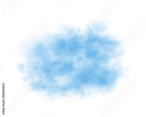 Realistic blue smoke or haze, magic fog, vapor.	
