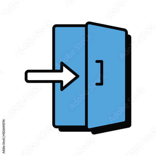 Login  icon with white background vector stock illustration