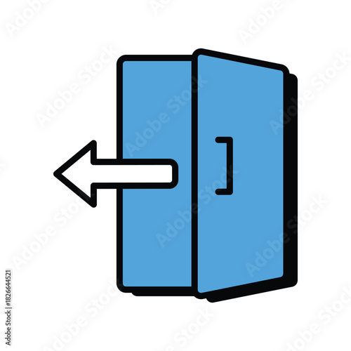 Logout  icon with white background vector stock illustration