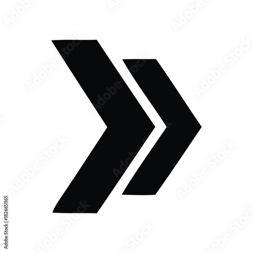 Abstract Forward Direction Arrow Logo Sign Symbol Design