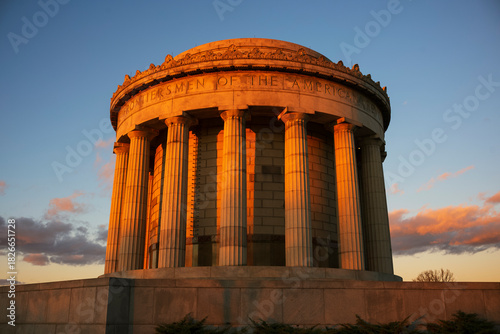Sunset photo of George Rogers Clark National Historical Park in Vincennes, Indiana, USA