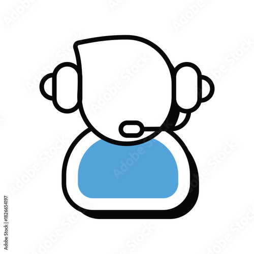 Support icon with white background vector stock illustration