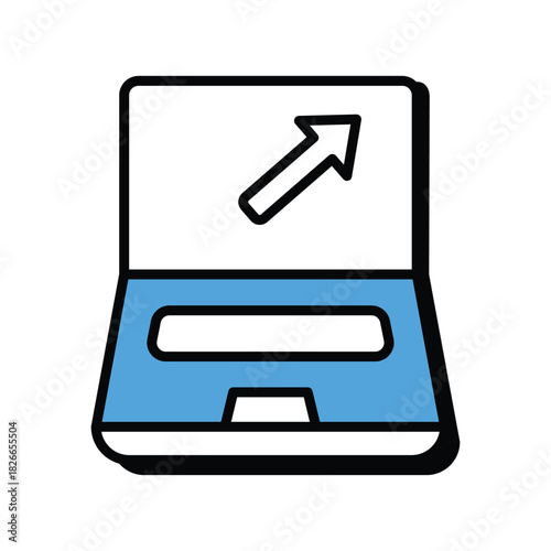Touchscreen icon with white background vector stock illustration