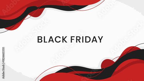Exciting Black Friday sale banner template with elegant abstract shapes for promotional marketing campaign design