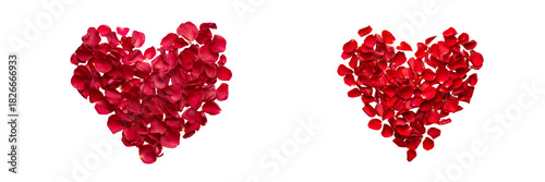Wallpaper Mural Heart-shaped rose petals on transparent background romantic decoration floral art Torontodigital.ca