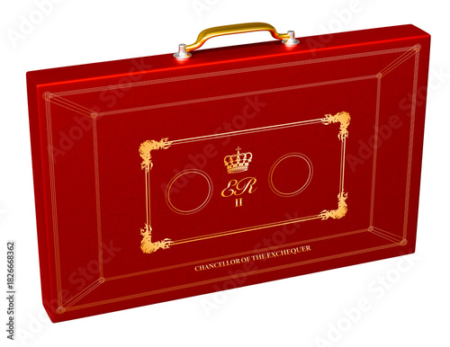 Official United Kingdom Chancellor’s Budget Box Showcasing Prestigious Government Identity and Tradition