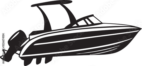 vector fishing boat vector