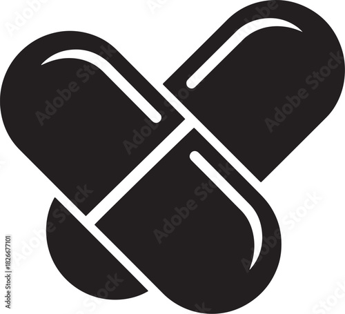 Capsules Vector – Medicine Pill Icon for Healthcare & Pharmacy Design