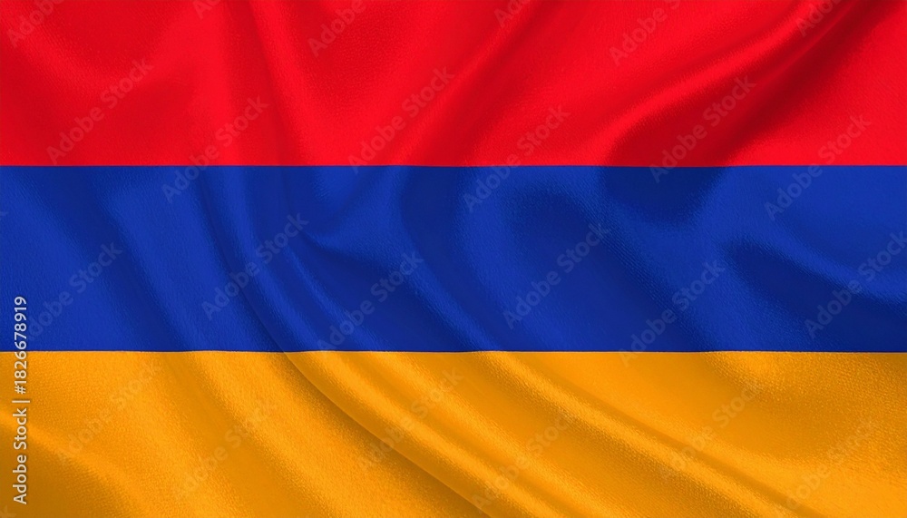 Obraz premium Romania flag with vertical red, yellow, and blue stripes, symbolizing unity and national pride.