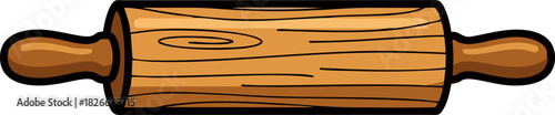Classic Wooden Rolling Pin for Baking and Pastry Preparation.