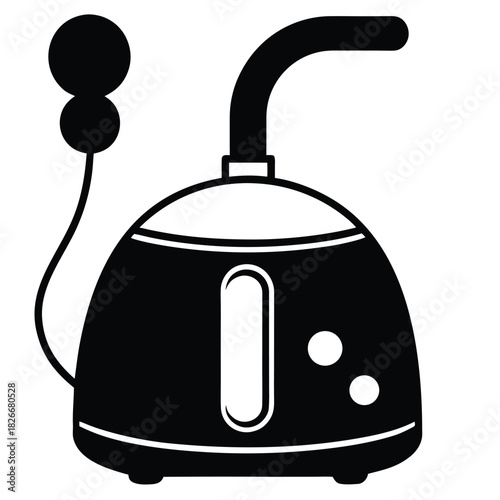 smart facial steamon white background