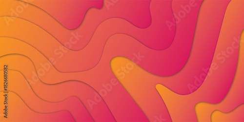 Abstract orange geometric background. Liquid color background design. Fluid shapes composition. Eps10