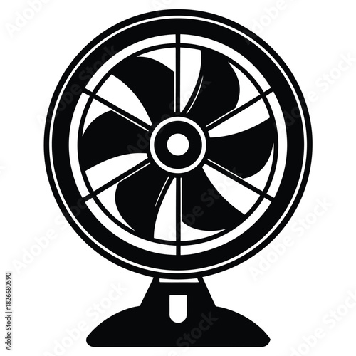 smart fan on white background