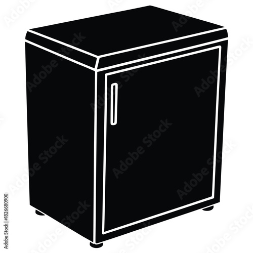 smart freezer on white background
