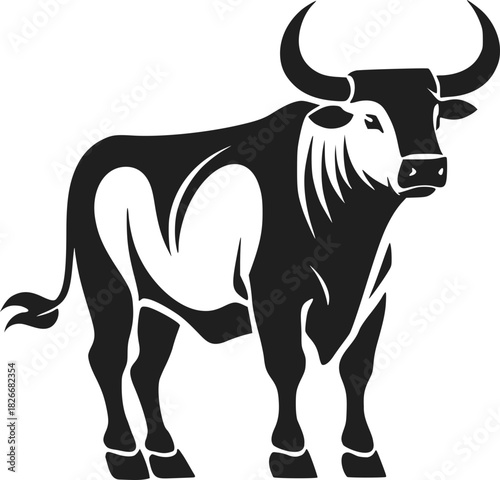 Creative design of bull icon