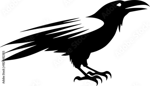 Creative design of raven icon
