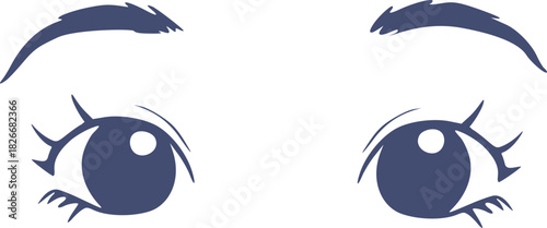 Creative design of eyes looking art