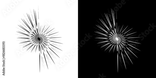Dynamic abstract spiral sound wave rhythm lines. Circular spiral sound wave rhythm of lines. Circular futuristic abstract lines, black and white background.	
