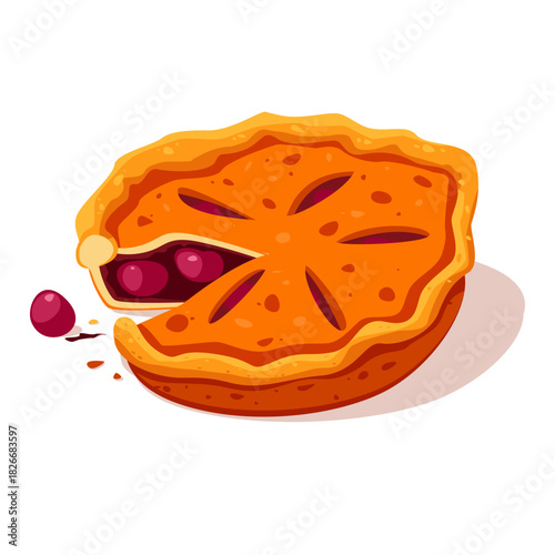 Cherry Pie Delight — Golden Crust Slice