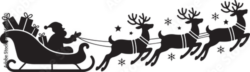 Christmas Reindeers with Sleigh