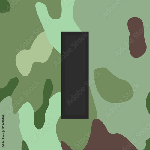  First Lieutenant emblem icon on army uniform, insignia, vector.