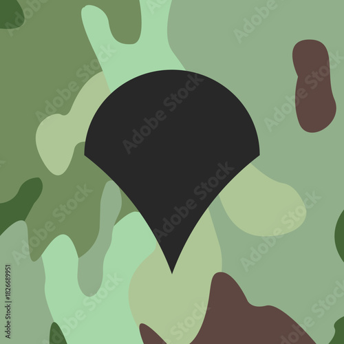 Specialist emblem icon on Army combat uniform, insignia, vector.