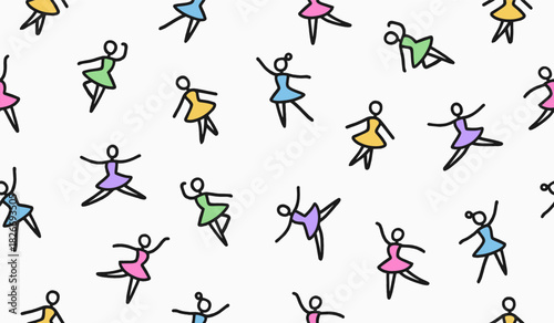 Ballet pattern background vector design
