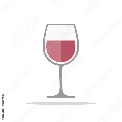 Elegant wine glass illustration vector image for beverage and restaurant concepts