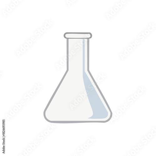Simple Erlenmeyer flask illustration for science and chemistry experiments