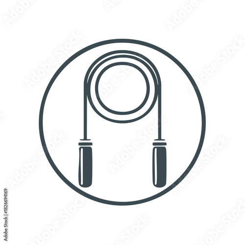 Jumping Rope Icon Vector Illustration, Skipping Rope, Fitness Symbol, Exercise Graphic