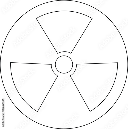 radiation symbol on white background