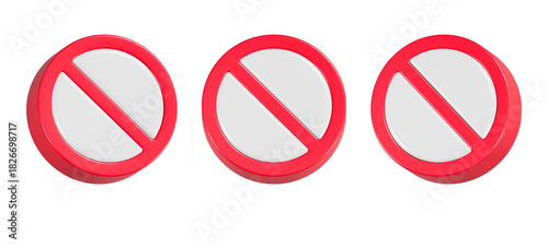 Free Download 3d rendering icon stop in red color - GFXLoad