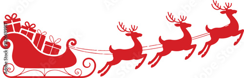 Moose sleigh red