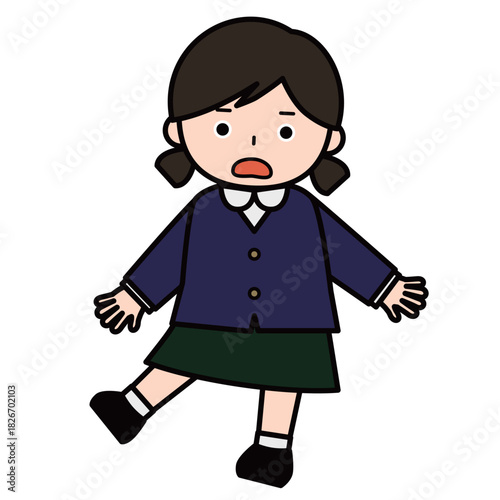 驚いている女の子