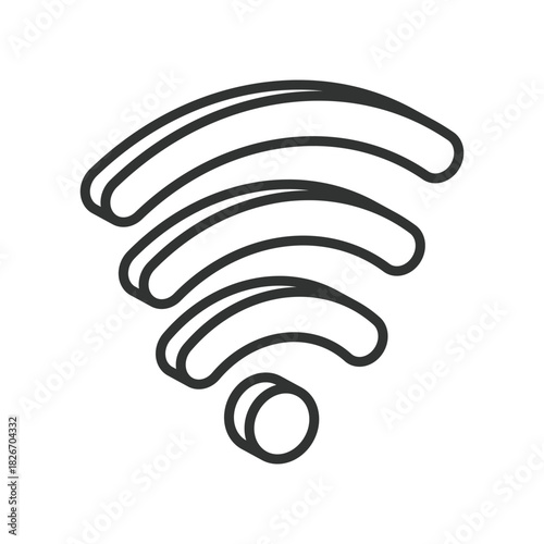 festival wifi icon in line design. wifi, signal, connection, internet, wireless, festival on white background vector. festival wifi editable stroke icon